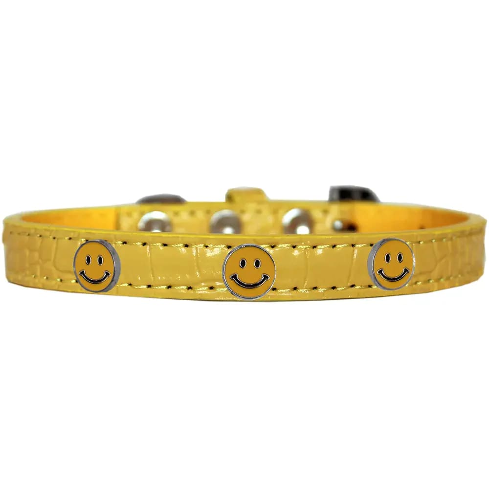 Happy Face Widget Croc Dog Collar - Dog Collars - Designer