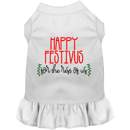 Happy Festivus Pet Dress - Screen Print Dog Dresses