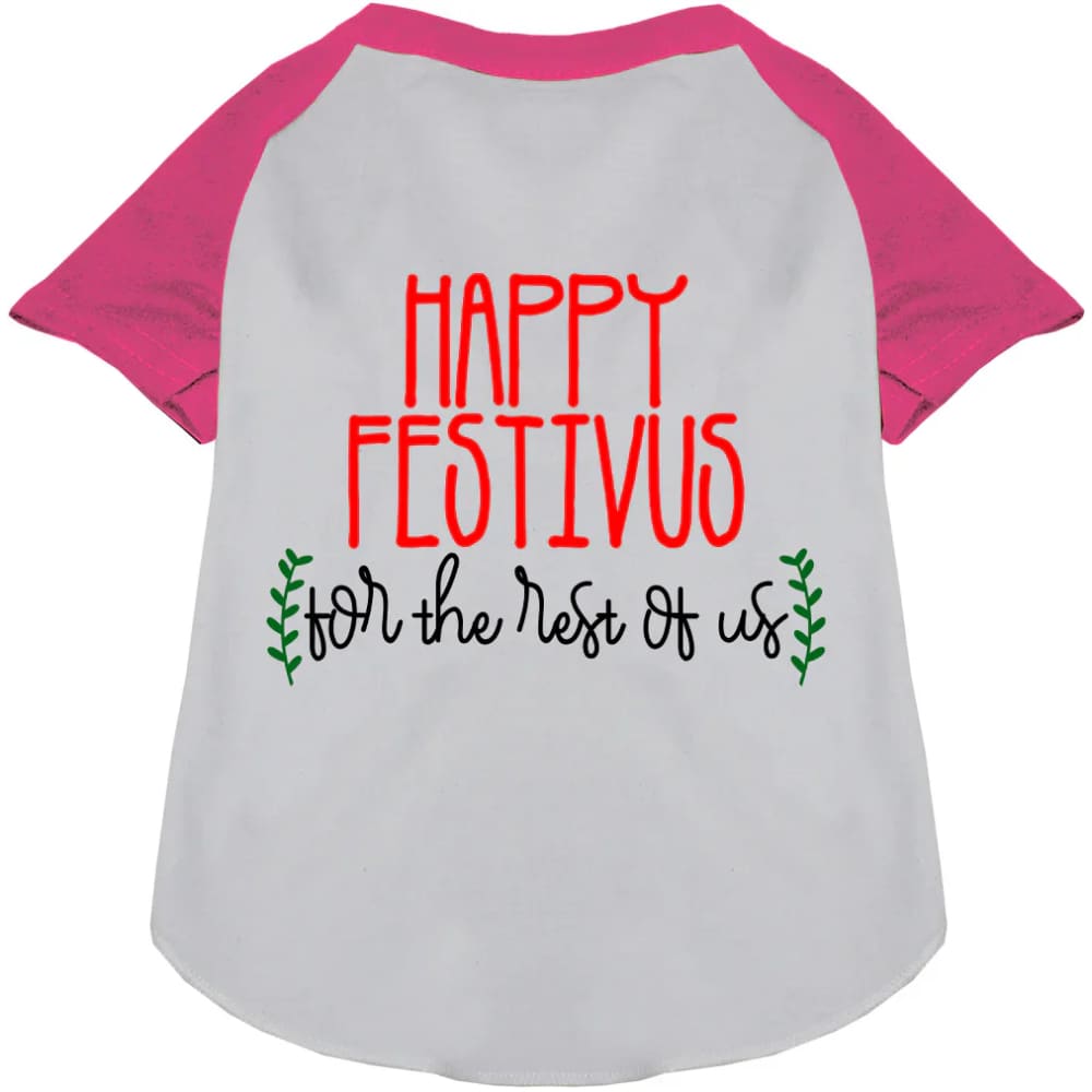 Happy Festivus Pet Raglan Shirt - Screen Print Shirts