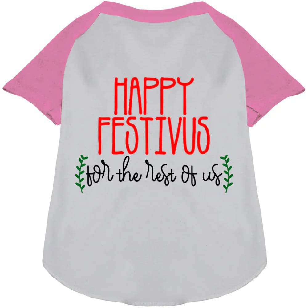 Happy Festivus Pet Raglan Shirt - Screen Print Shirts