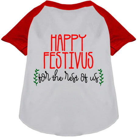 Happy Festivus Pet Raglan Shirt - Screen Print Shirts