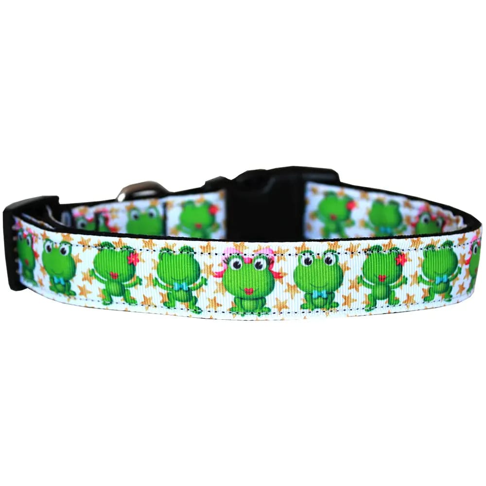 Happy Frogs Nylon Dog Collar & Leash - Dog Collars - Nylon