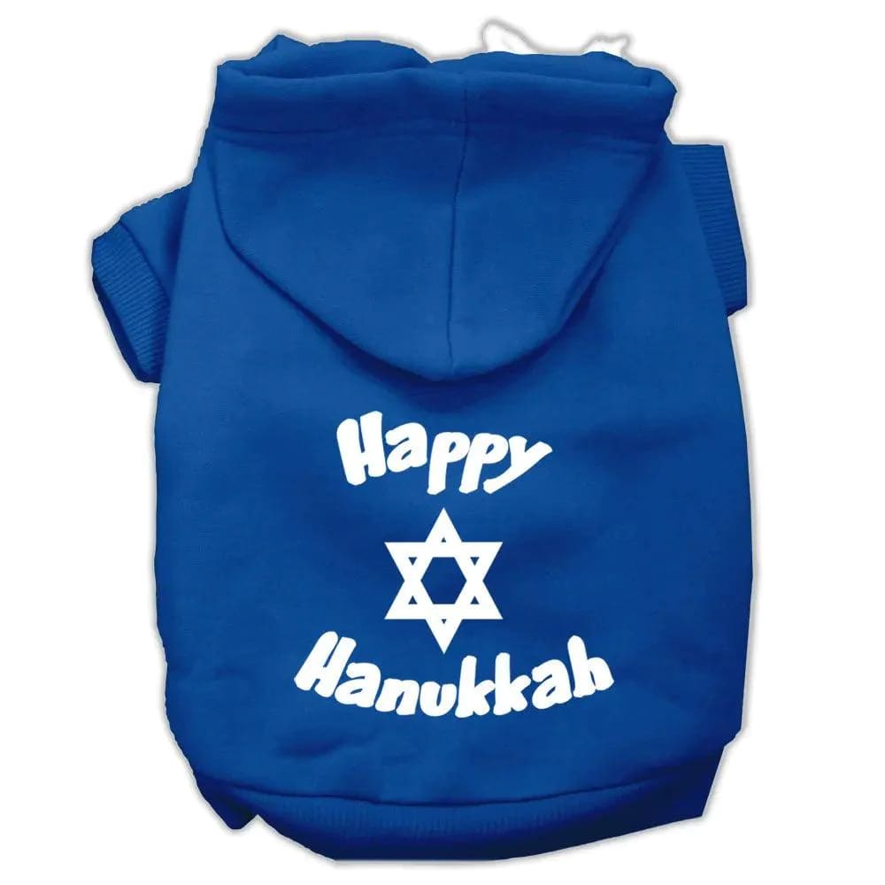 Happy Hanukkah Screen Print Pet Hoodies - Hanukkah Hoodies