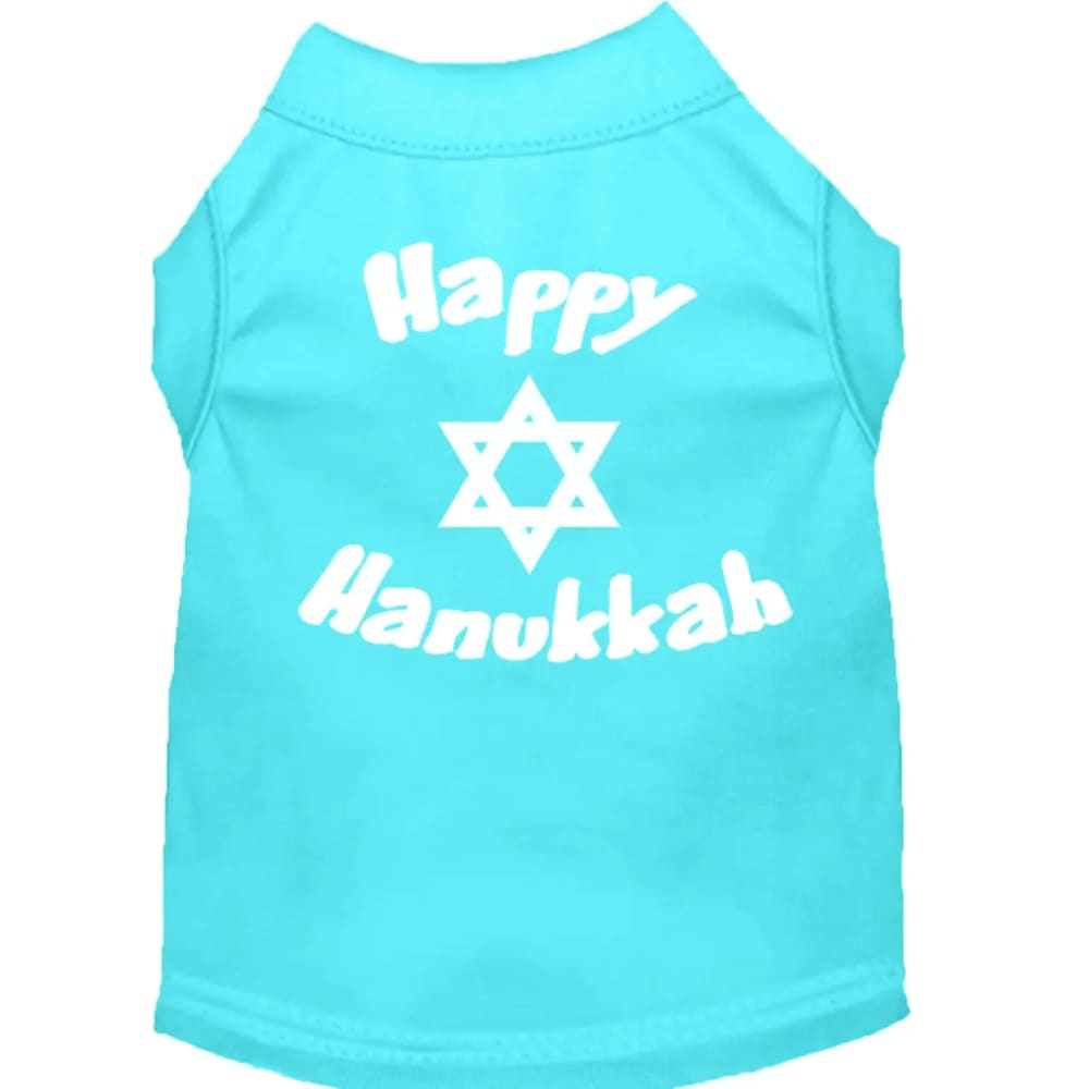 Happy Hanukkah Screen Print Pet Shirt - Hanukkah Shirt