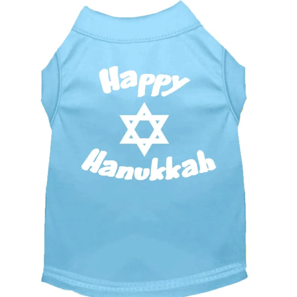 Happy Hanukkah Screen Print Pet Shirt - Hanukkah Shirt