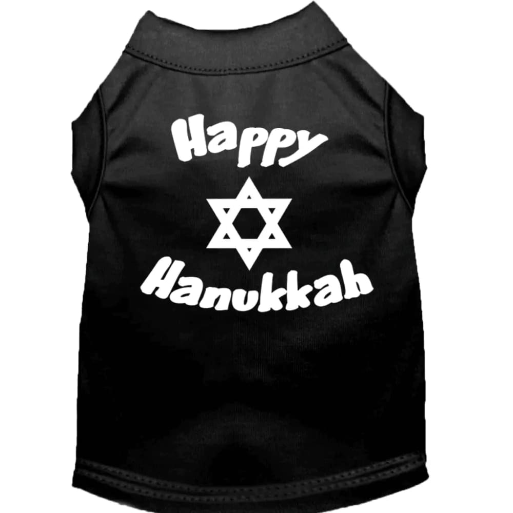 Happy Hanukkah Screen Print Pet Shirt - Hanukkah Shirt