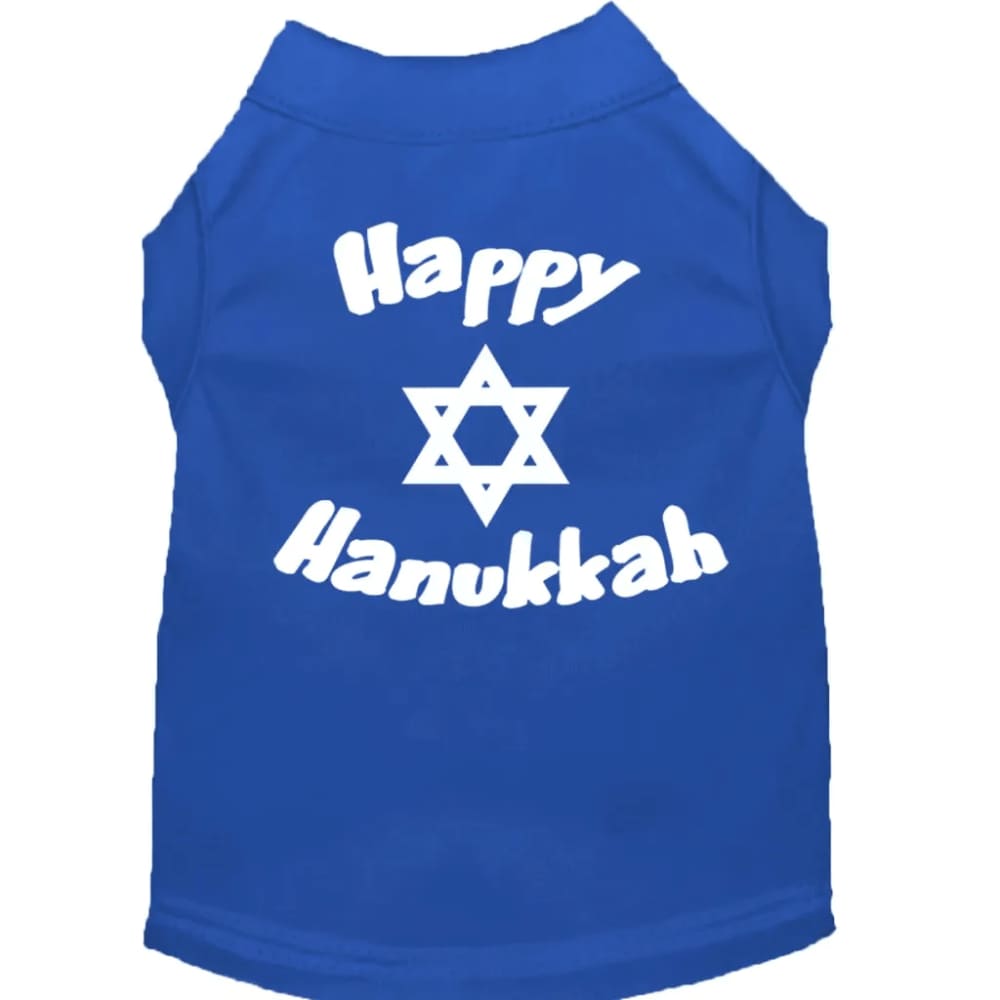 Happy Hanukkah Screen Print Pet Shirt - Hanukkah Shirt