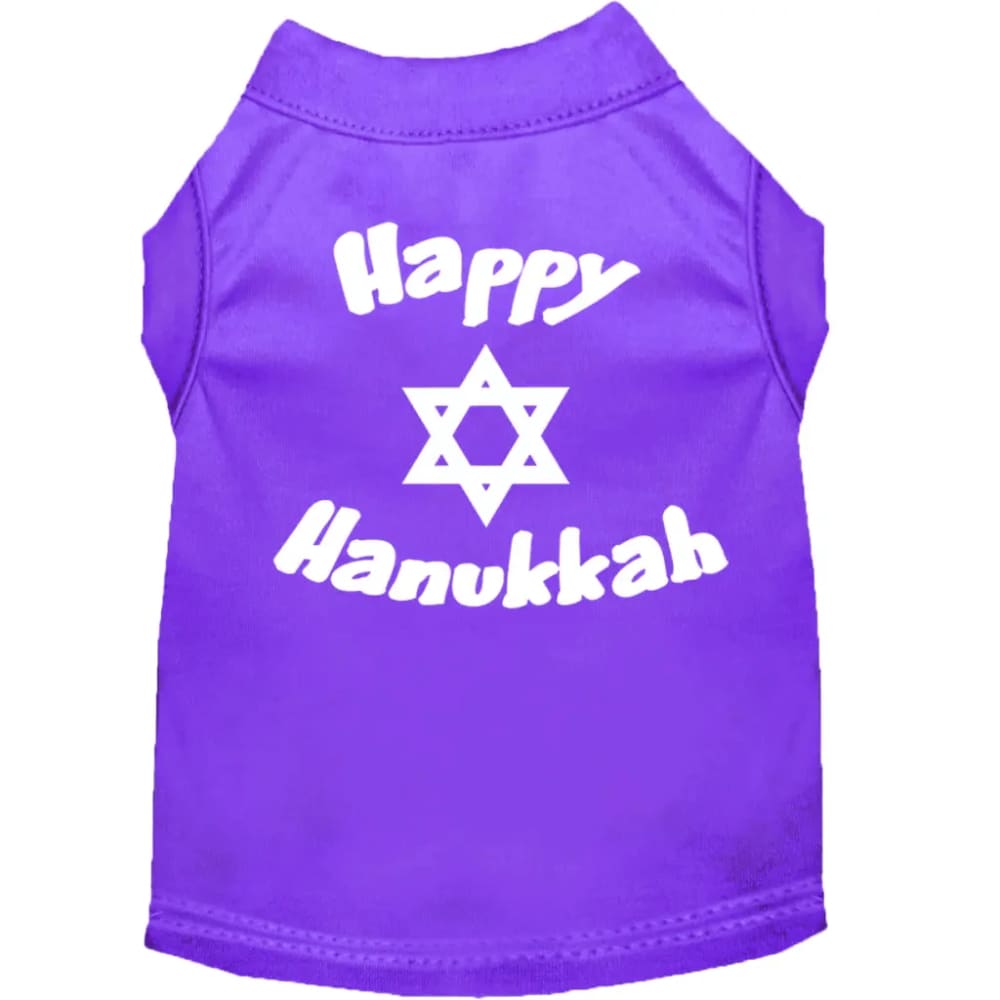 Happy Hanukkah Screen Print Pet Shirt - Hanukkah Shirt