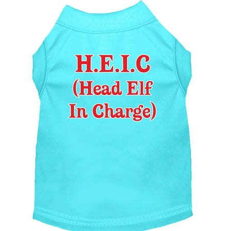 Head Elf In Charge Screen Print Pet Shirt - Screen Print