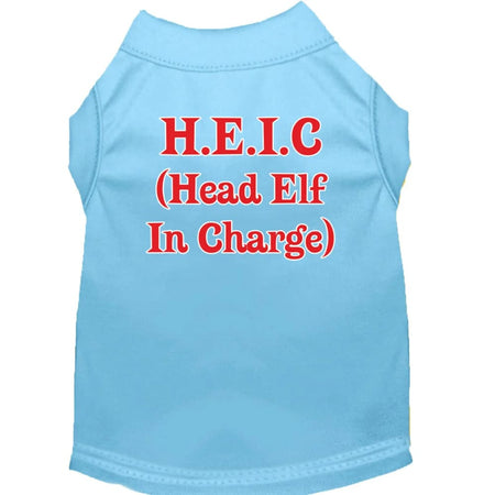 Head Elf In Charge Screen Print Pet Shirt - Screen Print