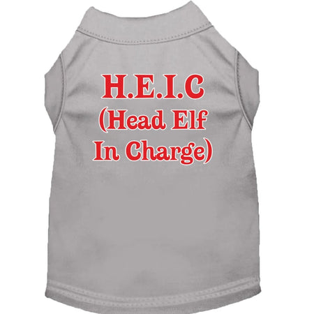 Head Elf In Charge Screen Print Pet Shirt - Screen Print