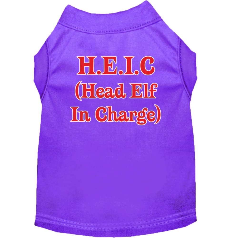 Head Elf In Charge Screen Print Pet Shirt - Screen Print