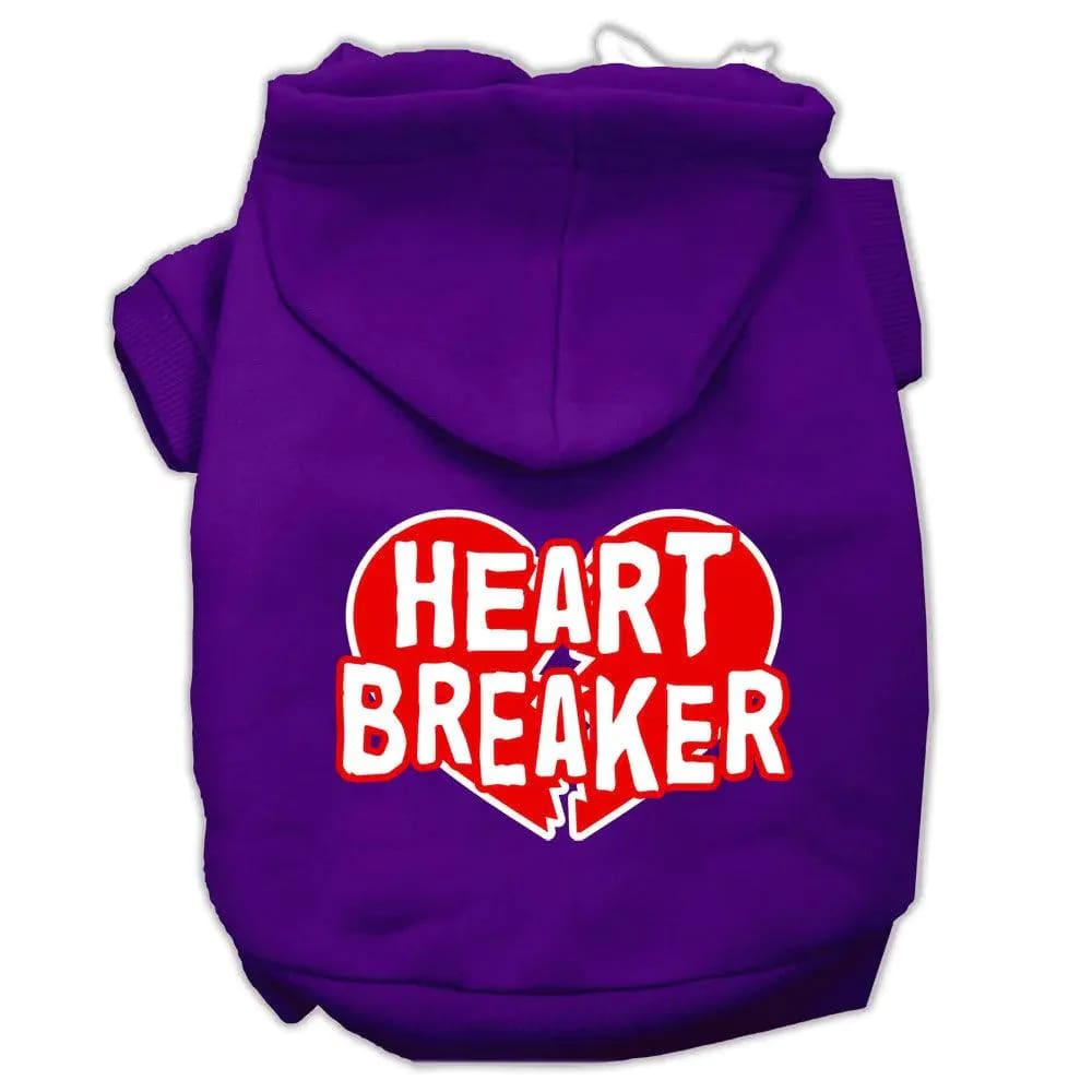 Heart Breaker Screen Print Pet Hoodies - Screen Print