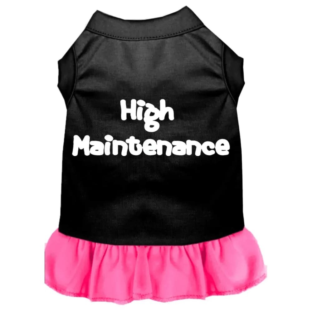 High Maintenance Screen Print Pet Dress - Screen Print Dog