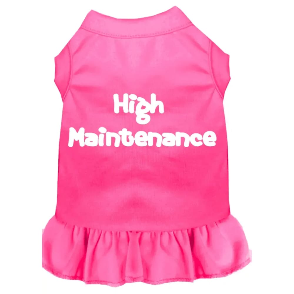 High Maintenance Screen Print Pet Dress - Screen Print Dog