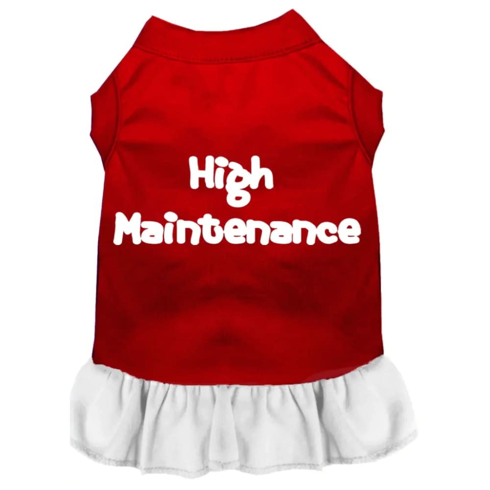 High Maintenance Screen Print Pet Dress - Screen Print Dog