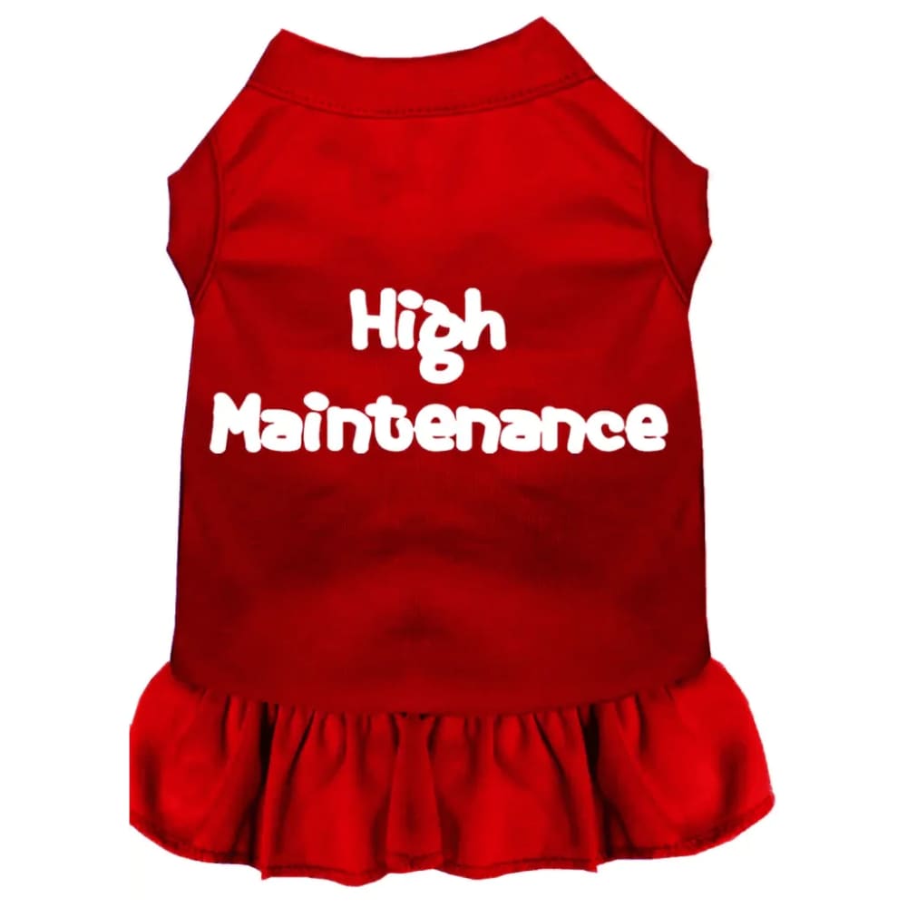 High Maintenance Screen Print Pet Dress - Screen Print Dog