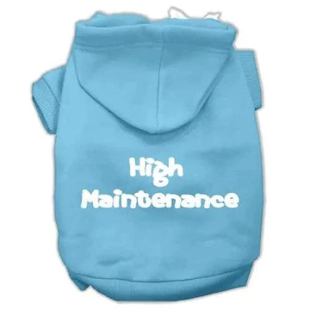 High Maintenance Screen Print Pet Hoodies - Screen Print