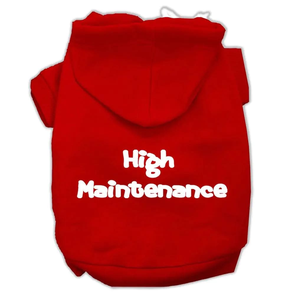 High Maintenance Screen Print Pet Hoodies - Screen Print