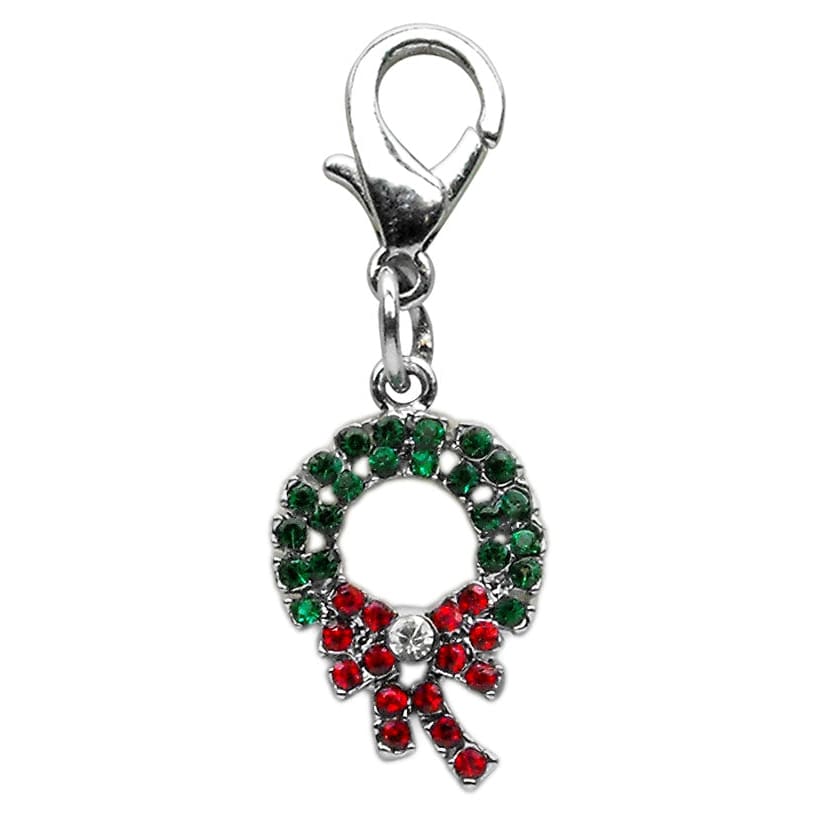 Holiday Rhinestone Lobster Claw Pet Collar Charms - Pet