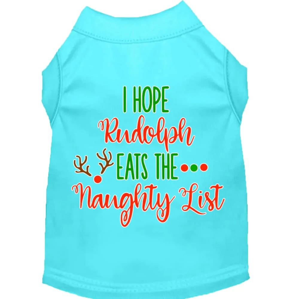 Hope Rudolph Eats Naughty List Screen Print Pet Shirt