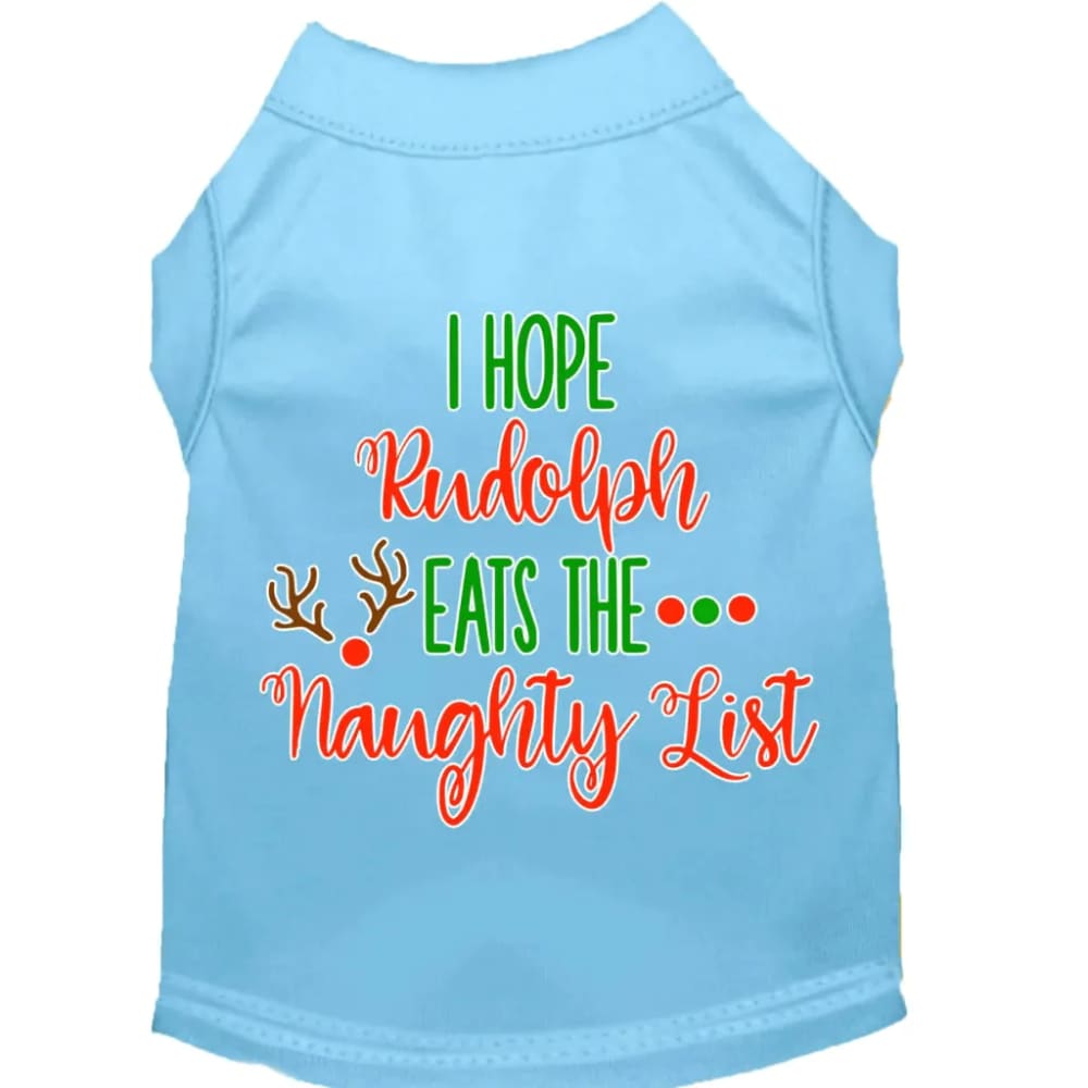 Hope Rudolph Eats Naughty List Screen Print Pet Shirt