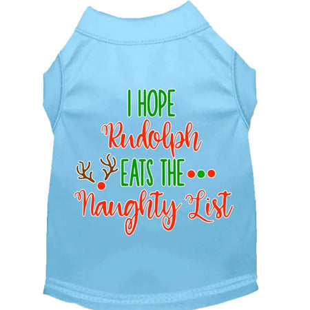 Hope Rudolph Eats Naughty List Screen Print Pet Shirt