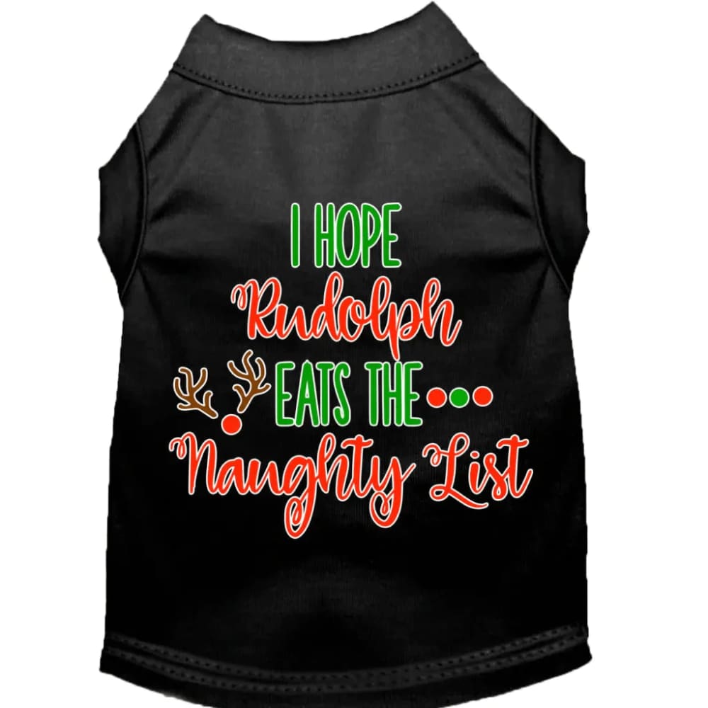 Hope Rudolph Eats Naughty List Screen Print Pet Shirt