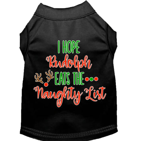 Hope Rudolph Eats Naughty List Screen Print Pet Shirt