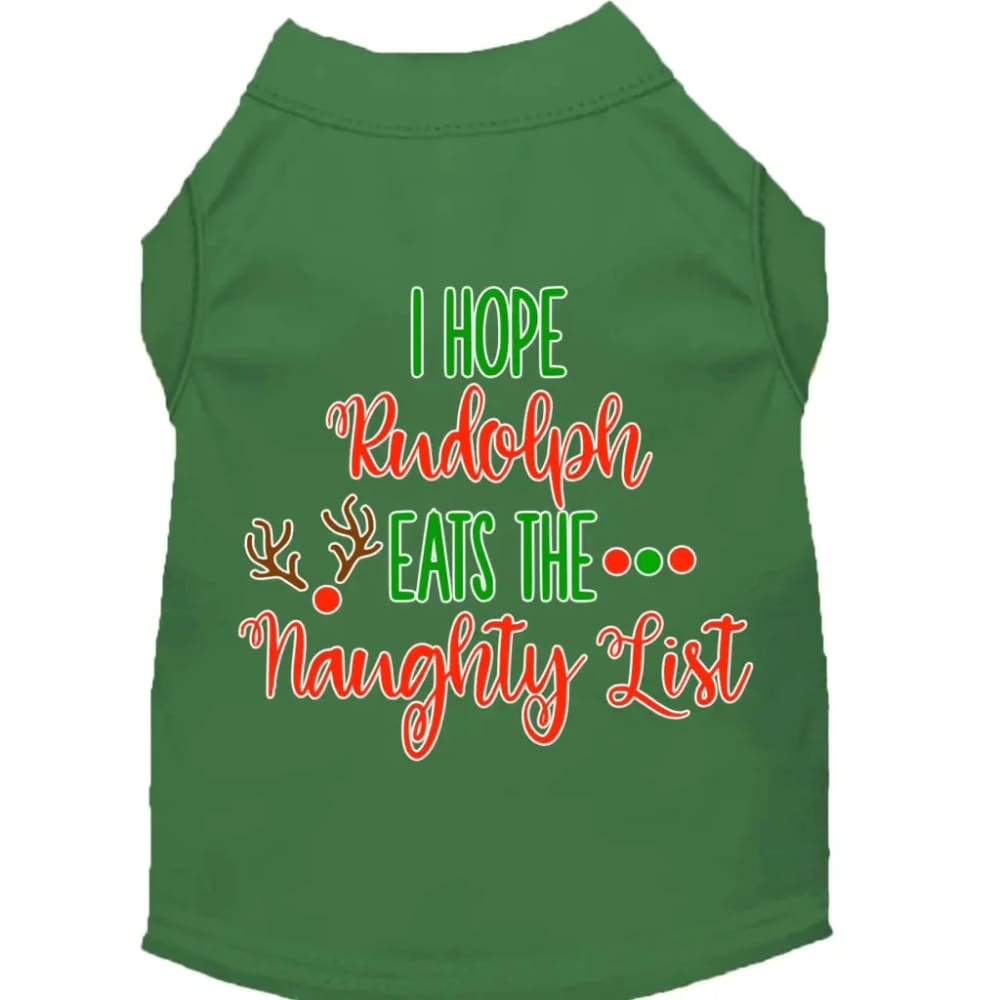 Hope Rudolph Eats Naughty List Screen Print Pet Shirt