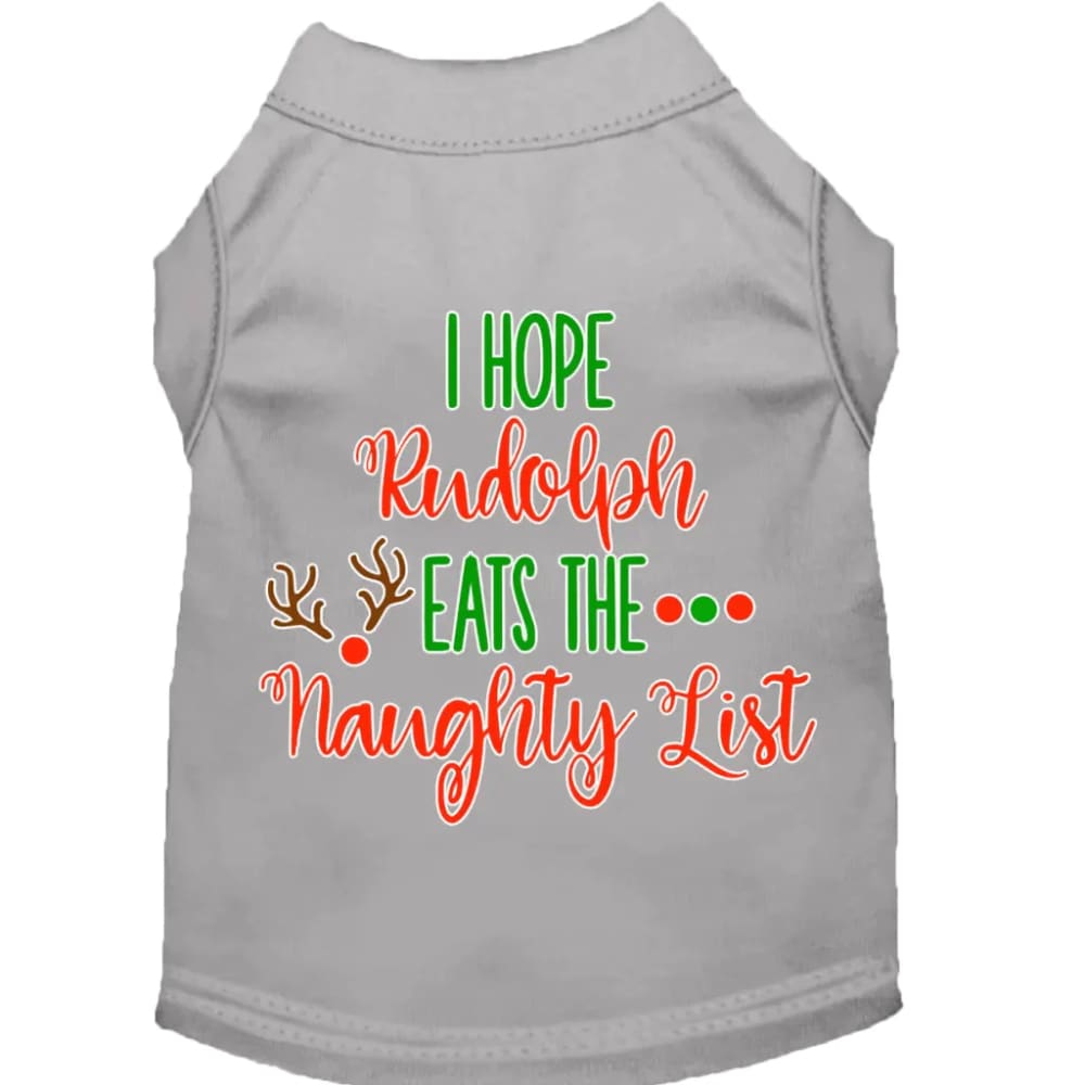 Hope Rudolph Eats Naughty List Screen Print Pet Shirt