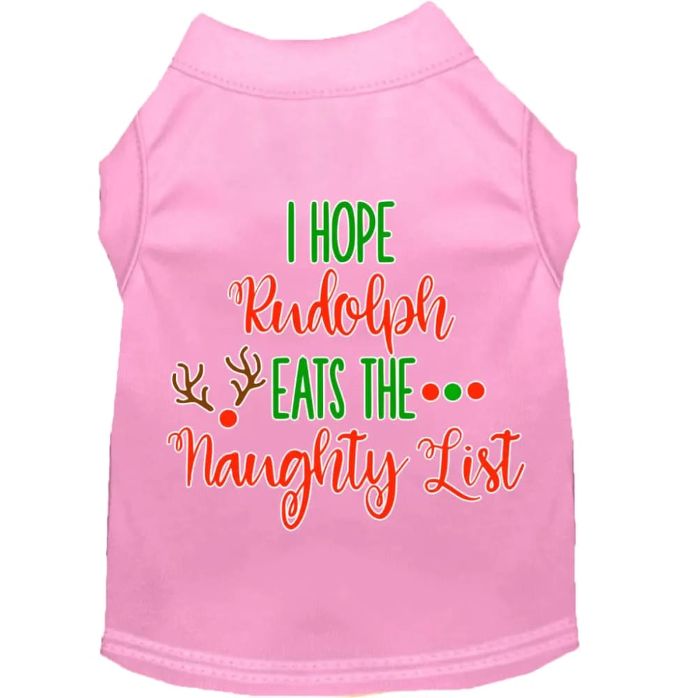 Hope Rudolph Eats Naughty List Screen Print Pet Shirt