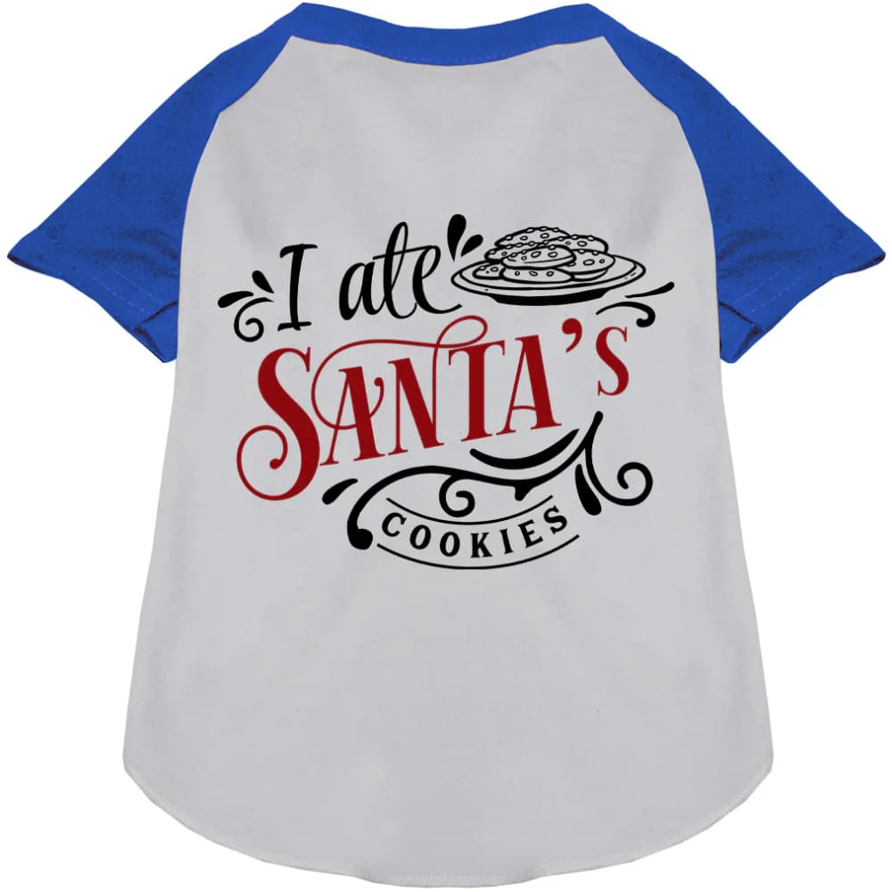 I Ate Santa’s Cookies Pet Raglan Shirt - Screen Print Shirts