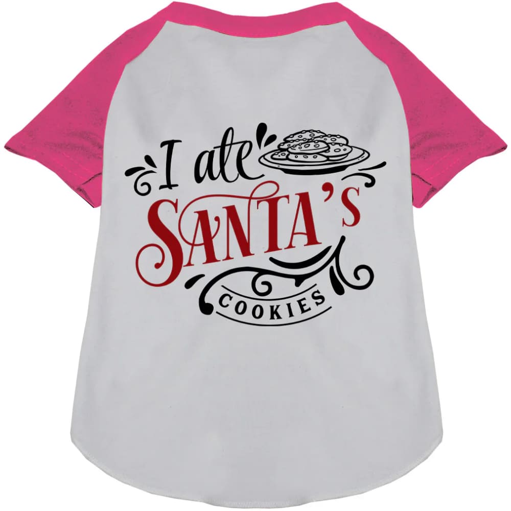 I Ate Santa’s Cookies Pet Raglan Shirt - Screen Print Shirts