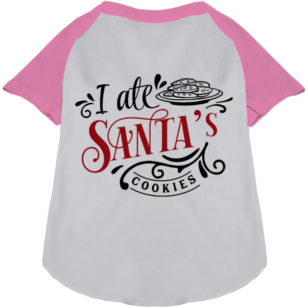 I Ate Santa’s Cookies Pet Raglan Shirt - Screen Print Shirts