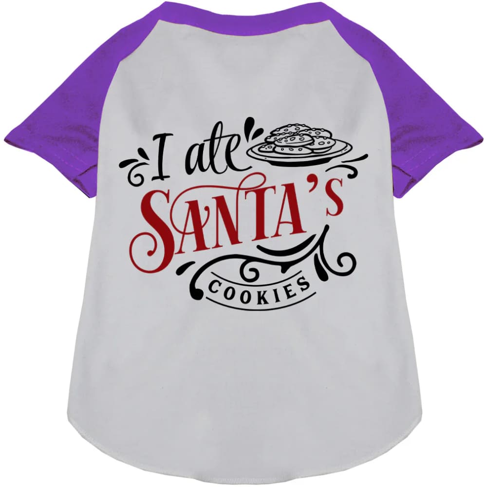 I Ate Santa’s Cookies Pet Raglan Shirt - Screen Print Shirts