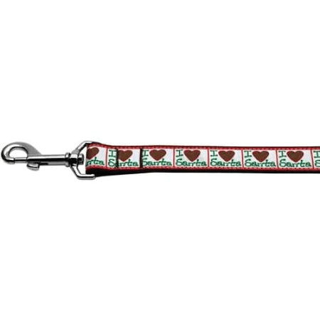 I Heart Santa Nylon Dog Collars and Leashes - Christmas