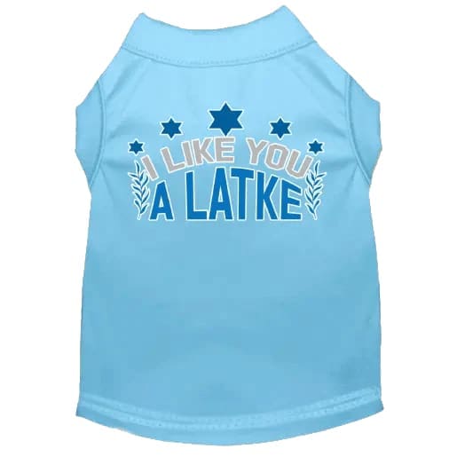 I Like You a Latke Hanukkah Pet Shirt - Hanukkah Shirt