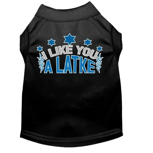 I Like You a Latke Hanukkah Pet Shirt - Hanukkah Shirt