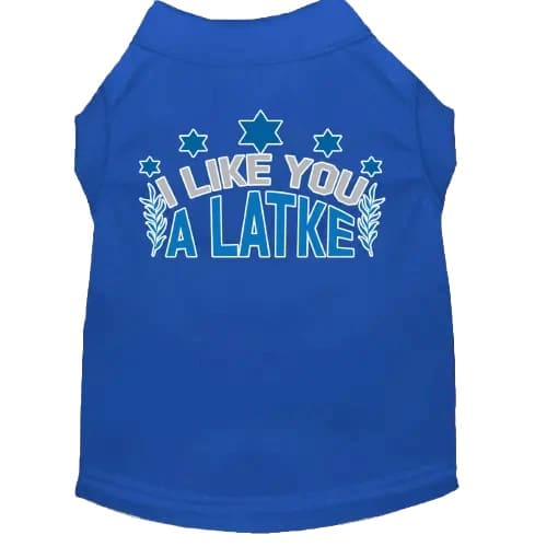 I Like You a Latke Hanukkah Pet Shirt - Hanukkah Shirt