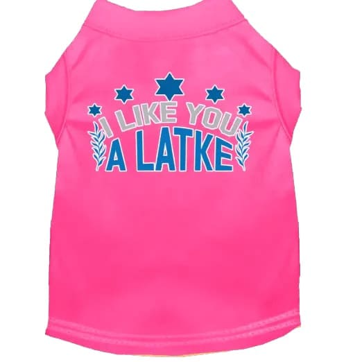 I Like You a Latke Hanukkah Pet Shirt - Hanukkah Shirt