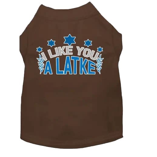 I Like You a Latke Hanukkah Pet Shirt - Hanukkah Shirt