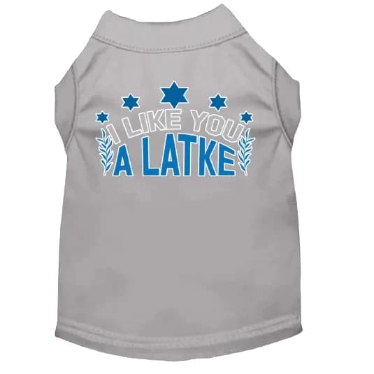 I Like You a Latke Hanukkah Pet Shirt - Hanukkah Shirt