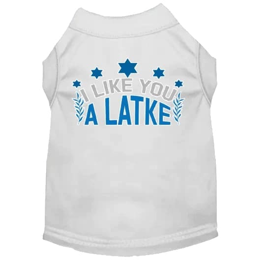 I Like You a Latke Hanukkah Pet Shirt - Hanukkah Shirt