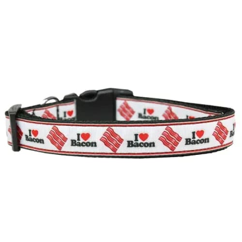 I Love Bacon Nylon Cat Collar - Cat Collars - Classic