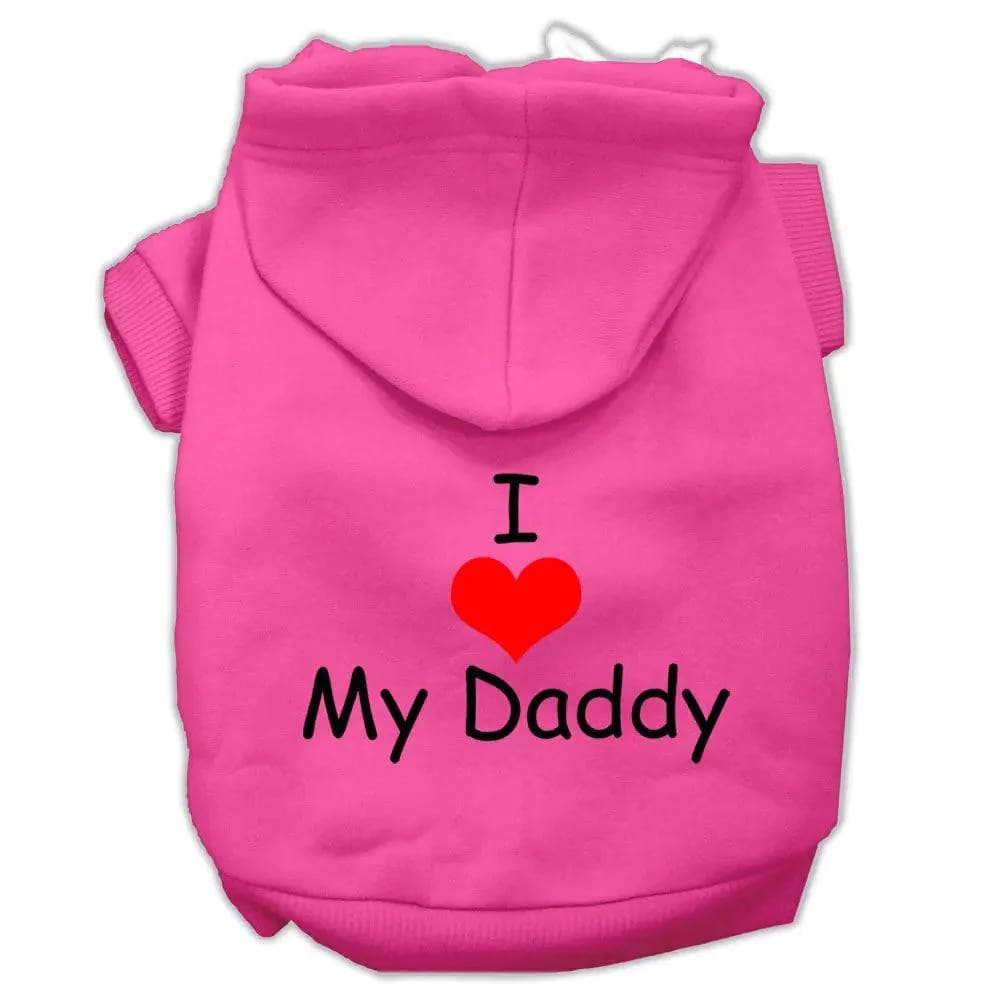 I Love My Daddy Screen Print Pet Hoodies - Screen Print