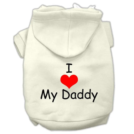 I Love My Daddy Screen Print Pet Hoodies - Screen Print