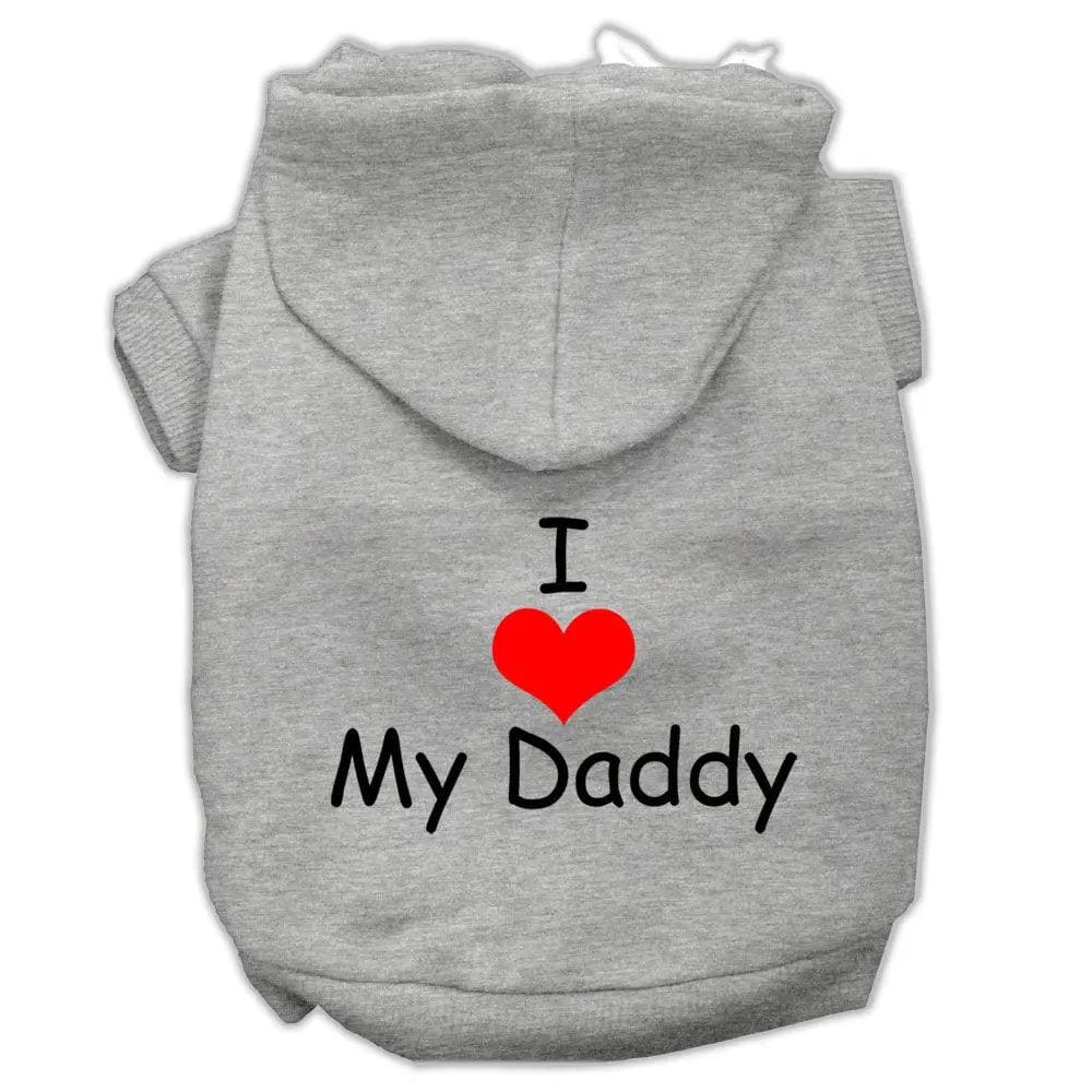 I Love My Daddy Screen Print Pet Hoodies - Screen Print