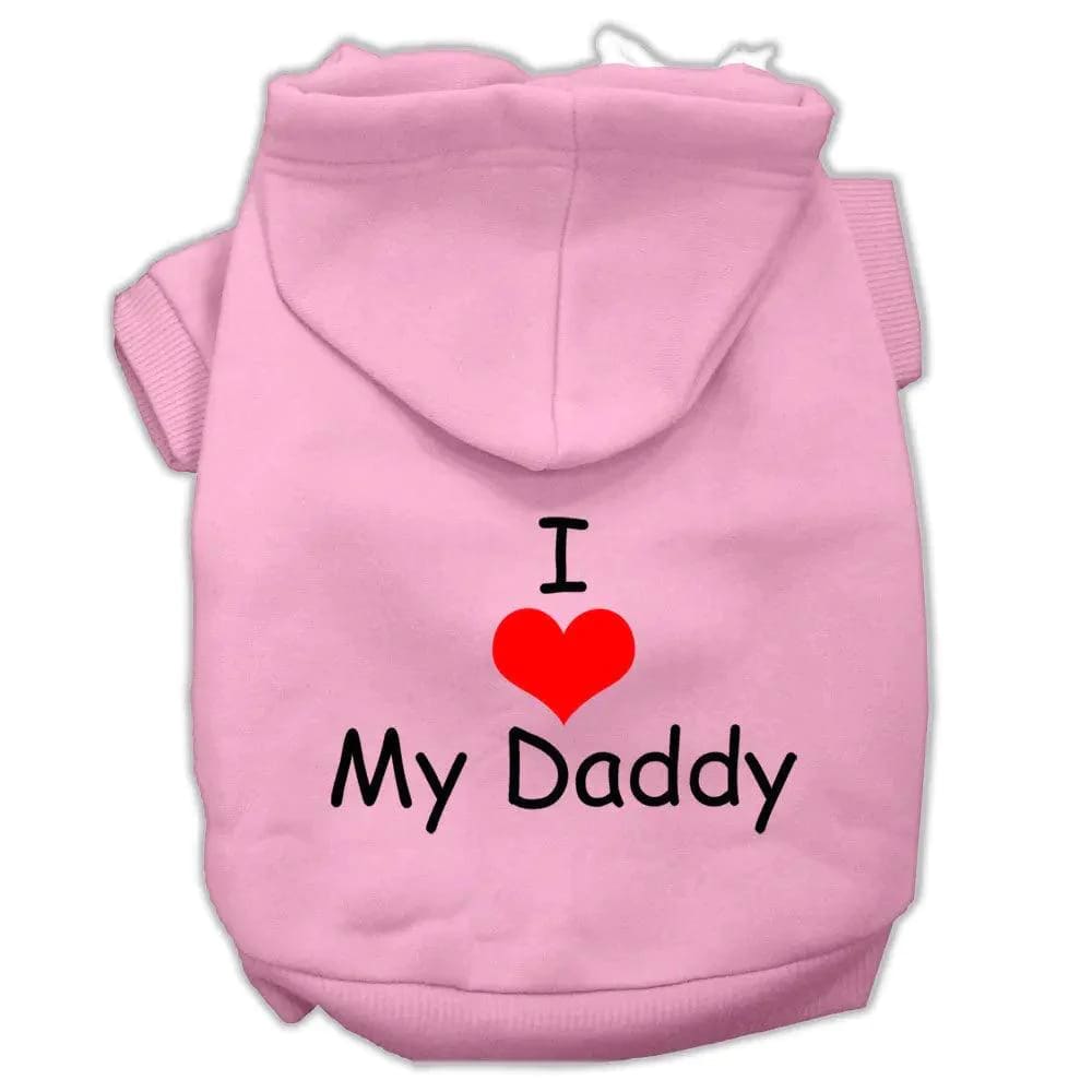 I Love My Daddy Screen Print Pet Hoodies - Screen Print