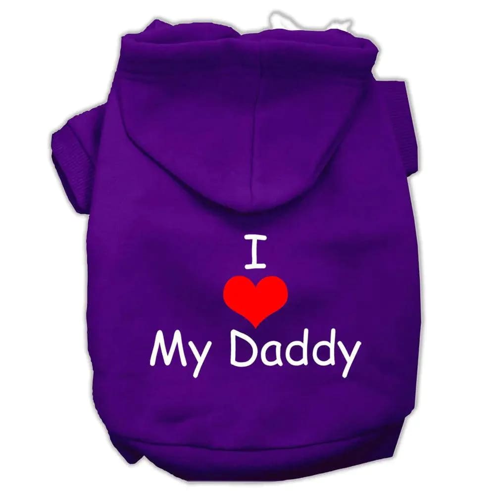 I Love My Daddy Screen Print Pet Hoodies - Screen Print